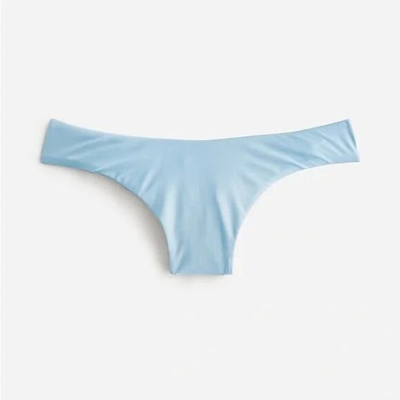 J.‎ Crew Curved Waist Cheeky Bikini Bottom in Blue Mist Size S NWT - Picture 1 of 8